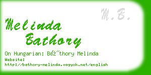 melinda bathory business card